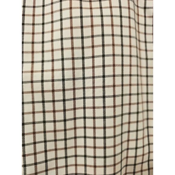 Peter Millar Shirt Men LRG Black Brwn Check Plaid Nanoluxe Easy Care Long Sleeve - Picture 5 of 9